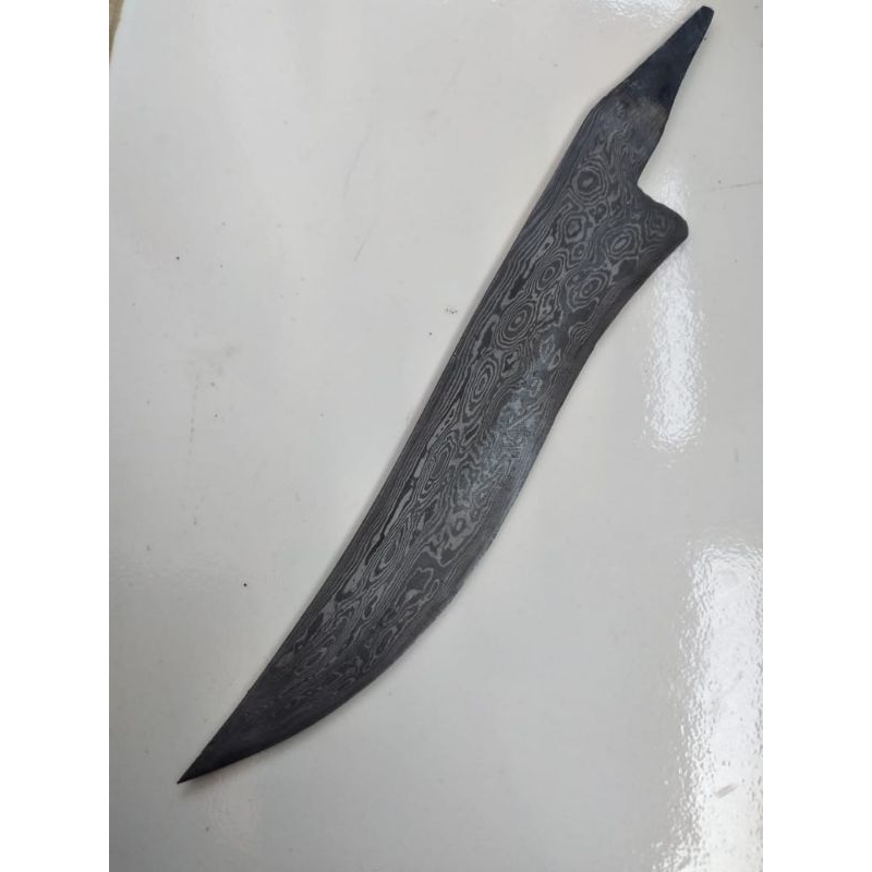 pisau pamor Damascus asli tempa.Original