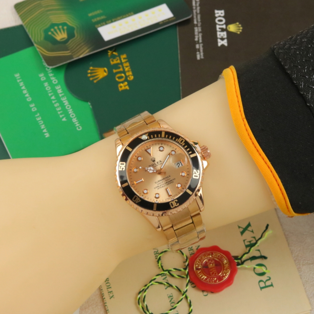 JAM TANGAN ROLEX JAM SUBMARINER MEWAH FULL SET BOX ROLEX ORI BAGUS KADO / HAMPERS
