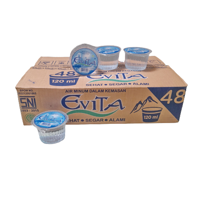 

Air Minum Mineral Evita Cup 120ml Carton
