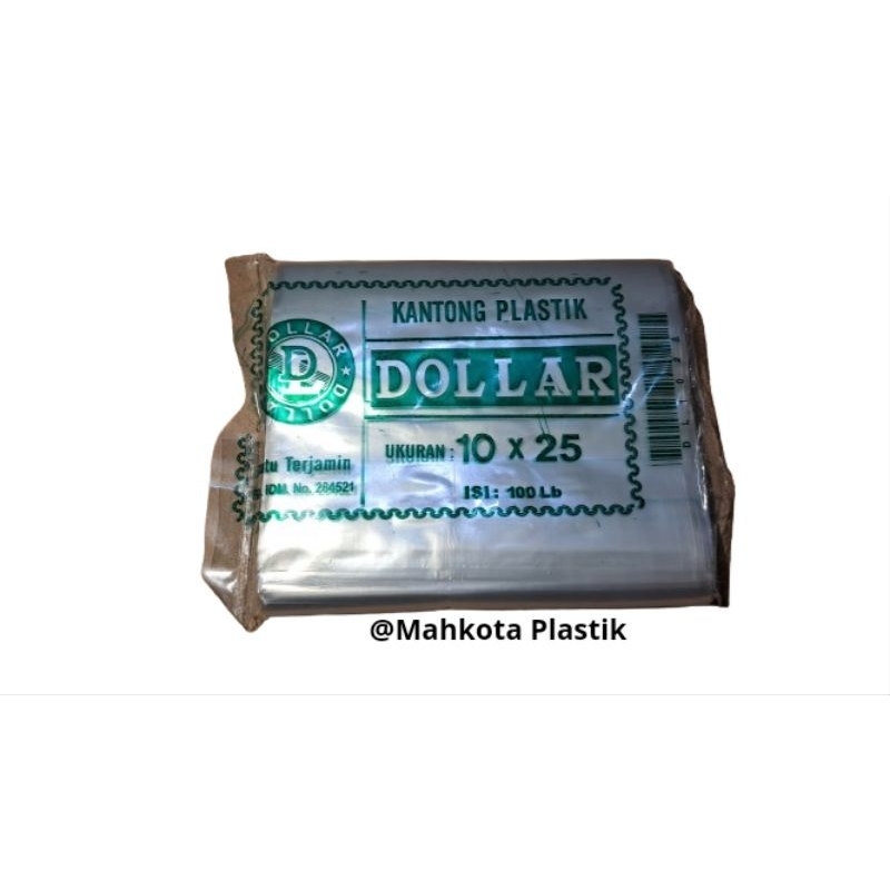 Plastik Dollar 10 x 25 cm / Plastik bening / Plastik dollar murah