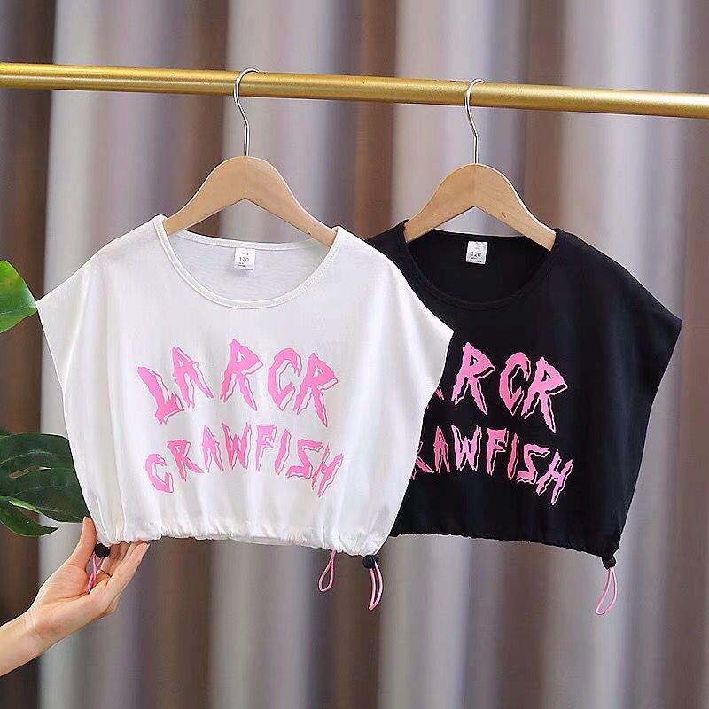 Baju Anak Import | Baju Anak Korean Style | Baju CropTop Anak Perempuan | Baju Atasan CropTop Anak P