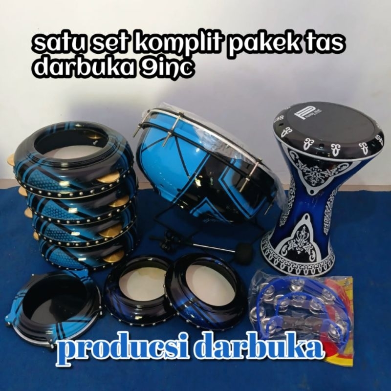 SATU SET ALAT HADRAH/ BANJARI/ DARBUKA 9IN