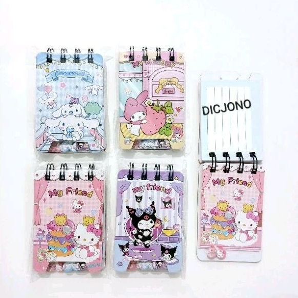 

Buku Memo Spiral Mini Karakter Sanrio ( Js58 )