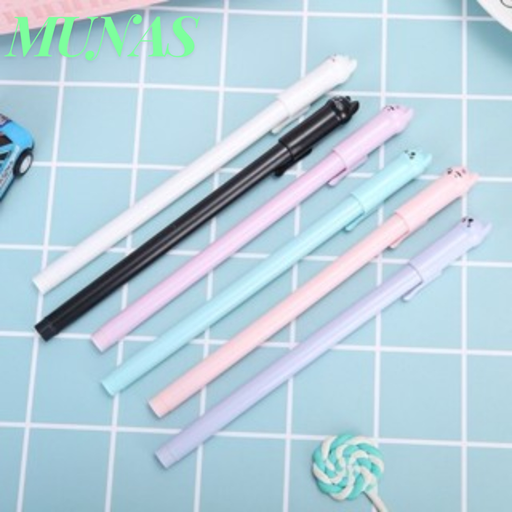 

MUNAS Pena Karakter Meow Kucing Lucu Pulpen Karakter Gel Imut Pulpen Gel Pena Murah