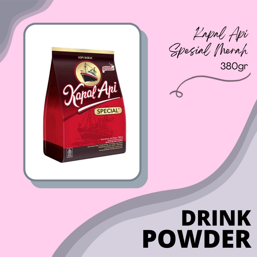 

DRINK POWDER | BUBUK MINUMAN | SERBUK MINUMAN | KOPI BUBUK | KAPAL API SPESIAL MERAH 380GR