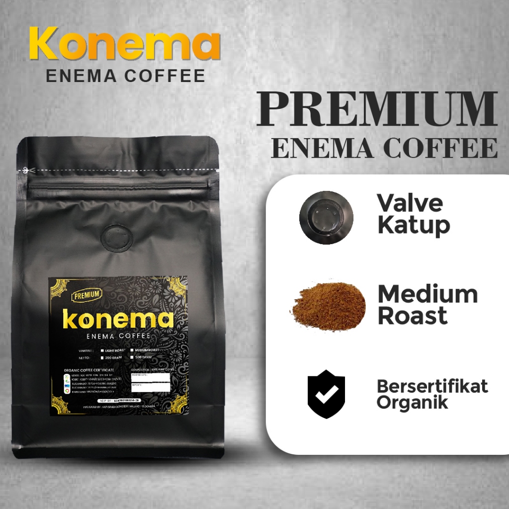 

Kopi Enema MR Premium 500 gram Bersertifikat Konema Medium Roast