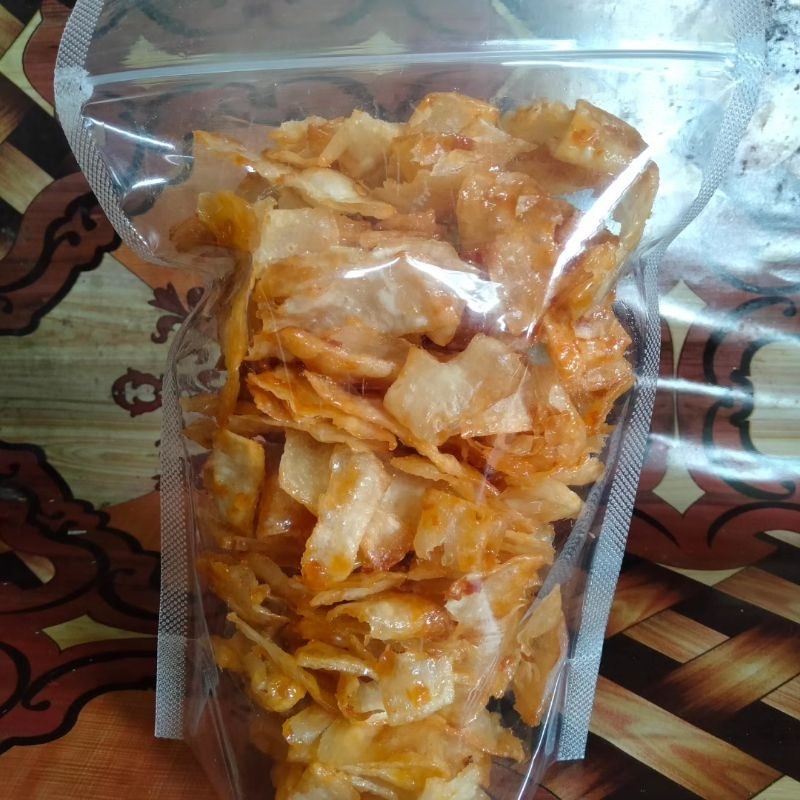 

Cemilan Keripik Singkong Manggleng Lengket Pedas Manis Asin Gurih 500 gram 500gr