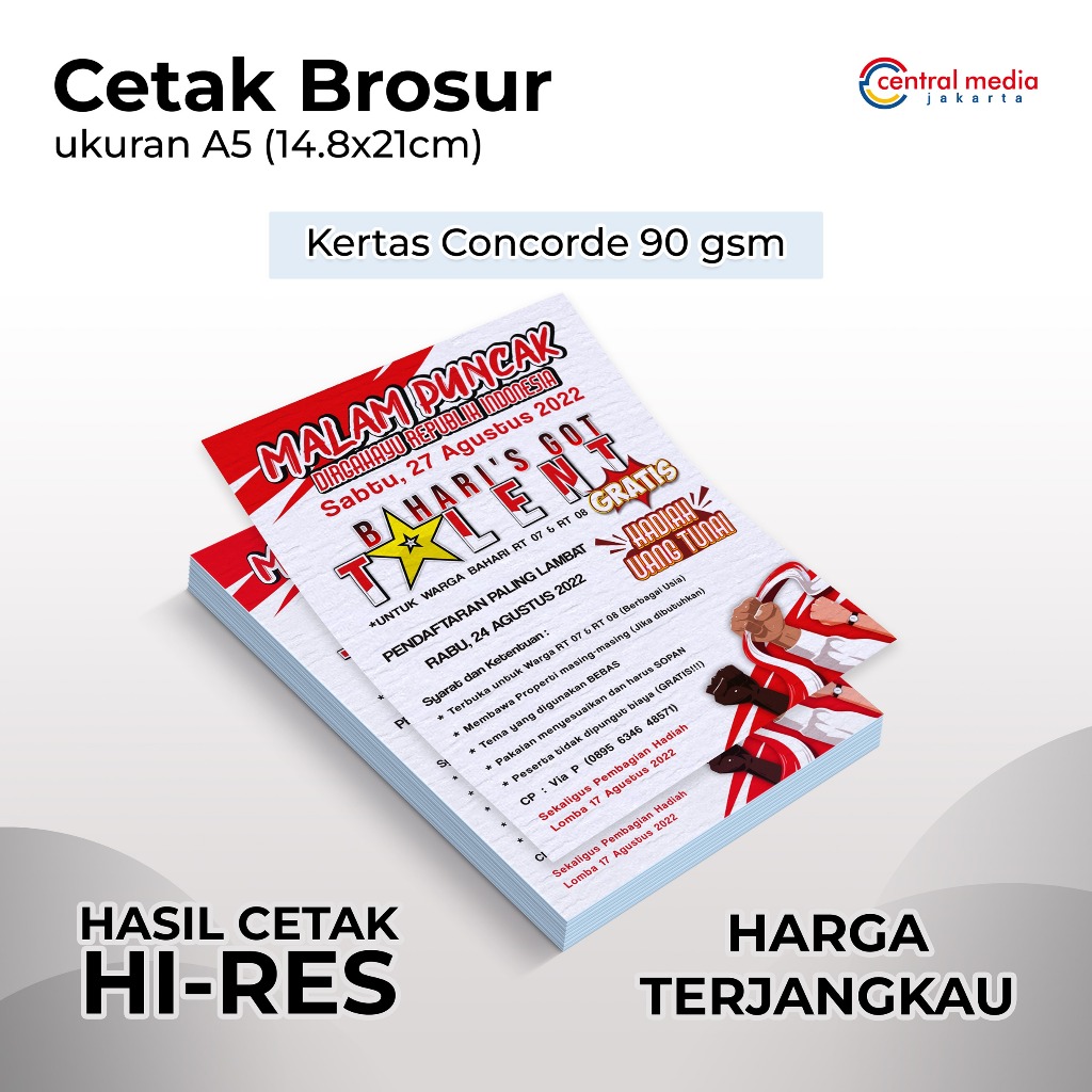 

Cetak Brosur A5 Concorde 90 gsm Flyer Leaflet Promosi