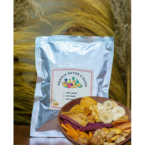 

350GRAM KERIPIK MIX BUAH EXTRA KERIPIK SAYUR - BY KIKANAYA