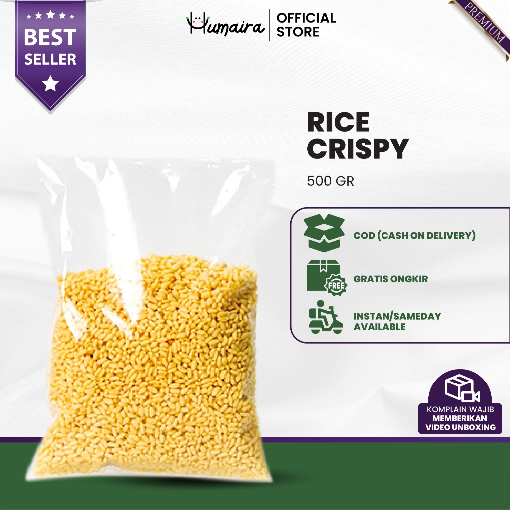 

Rice Crispy 500 gr Krispi Kuning Lonjong Cereal Sereal Original Premium