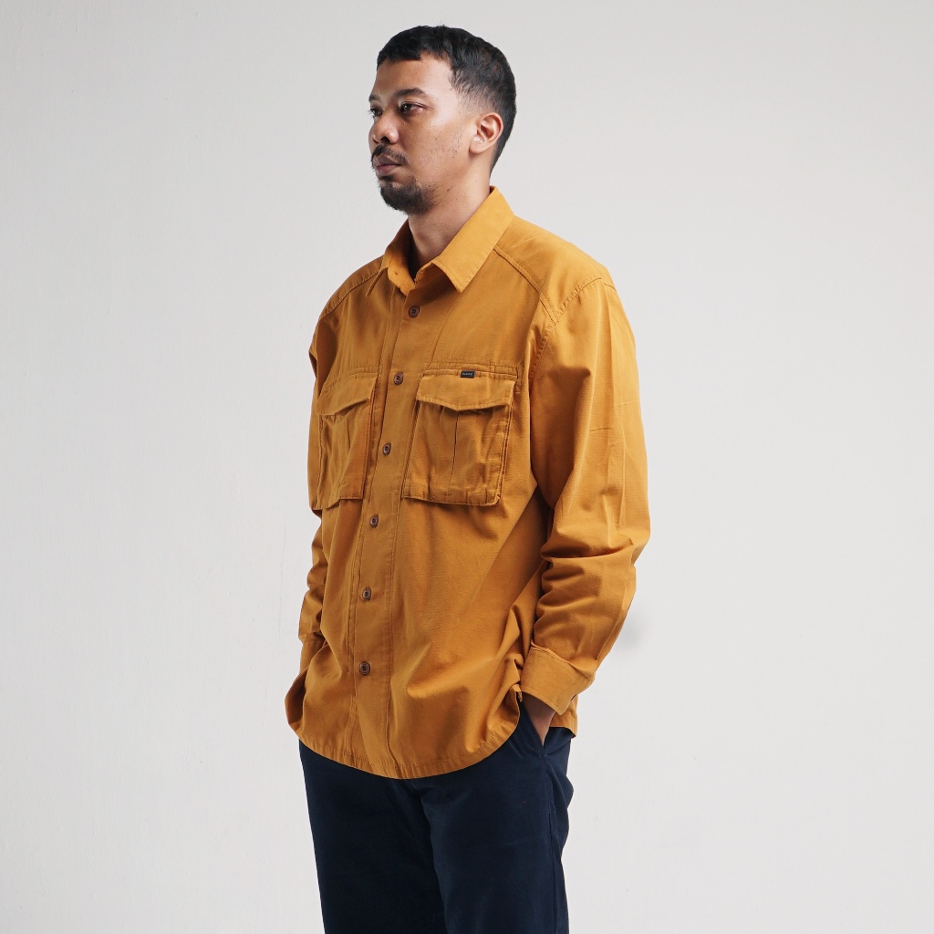 Kemeja MGEE Original - Kemeja Lengan Panjang Outdoor Original MGEE North 007 Yellow