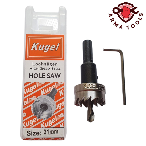 Hole Saw KUGEL HSS 31mm / Mata Bor Besi HSS / Gergaji Lubang Besi