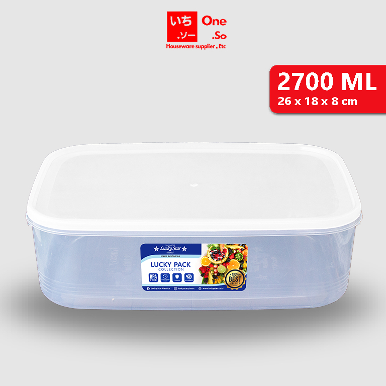 Kotak makan 2700 ml toples plastik lucky pack