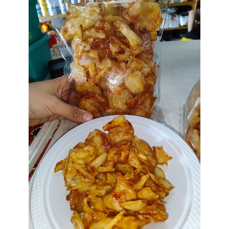 

keripik singkong pedas manis gurih renyah nikmat (DIJAMIN ENAK 100%)