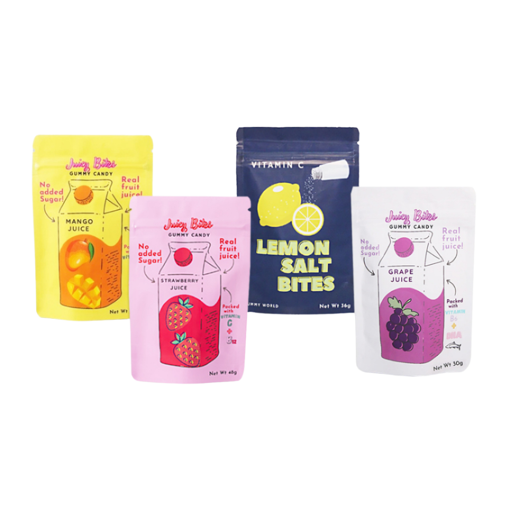 

Bites - Vitamin Gummy Strawberry | Mango | Grape | Lemon | Vegan | Vitamin Anak