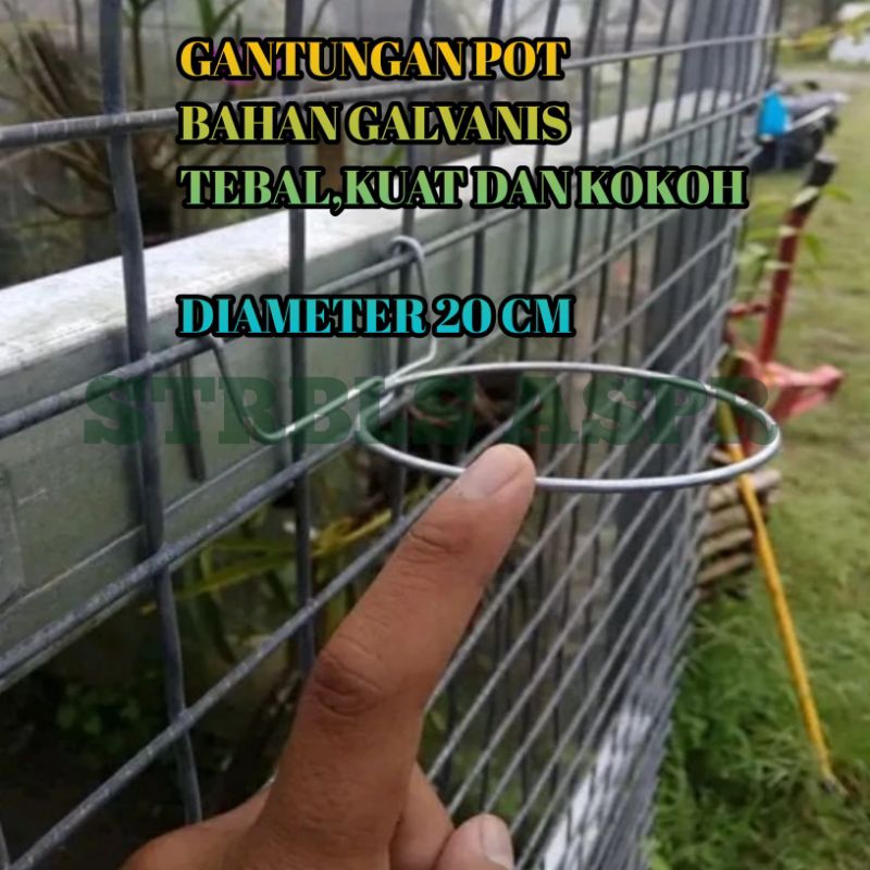 gantungan pot tempel diameter 20 cm_gantungan pot ram_cantelan pot