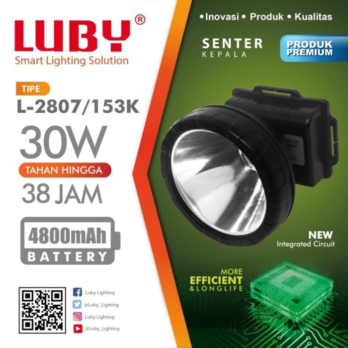 Luby Senter Kepala 30 Watt 4800mAh L-2807/153K