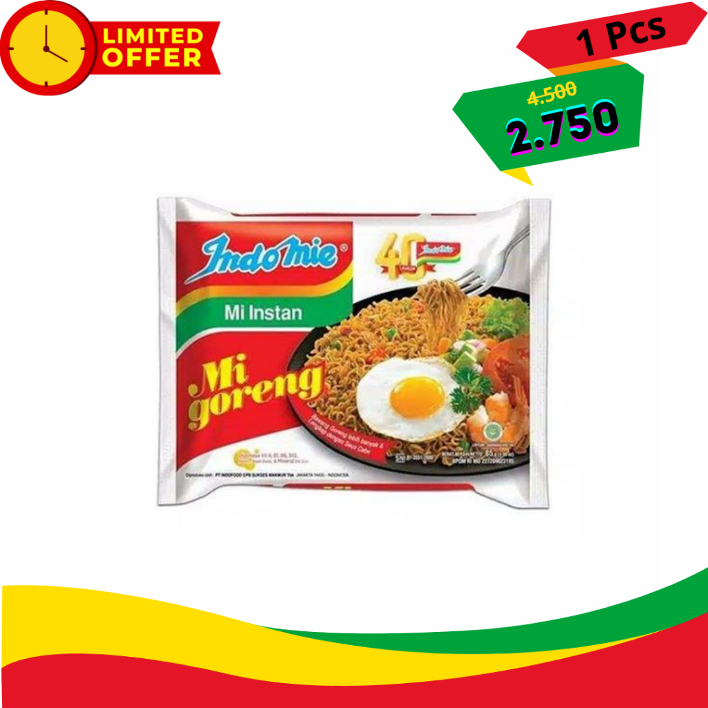 

[ Indomie 1 Pcs 2.750 ] Indomie Goreng Instant Original 80 gr Mie Goreng Indomie Special Mie Instan - Lezatnya Kelezatan dalam Sekejap