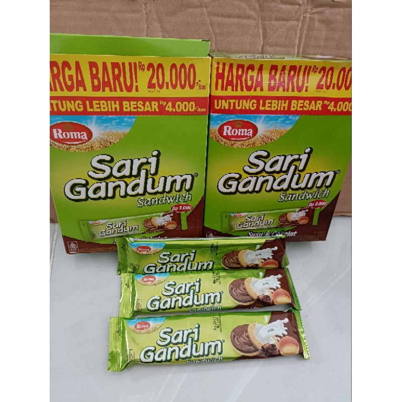 

ROMA SARI GANDUM SANDWIcH COKLAT @36gram