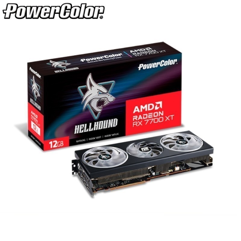 POWERCOLOR RX 7700 XT HELLHOUND OC 12GB GDDR6
