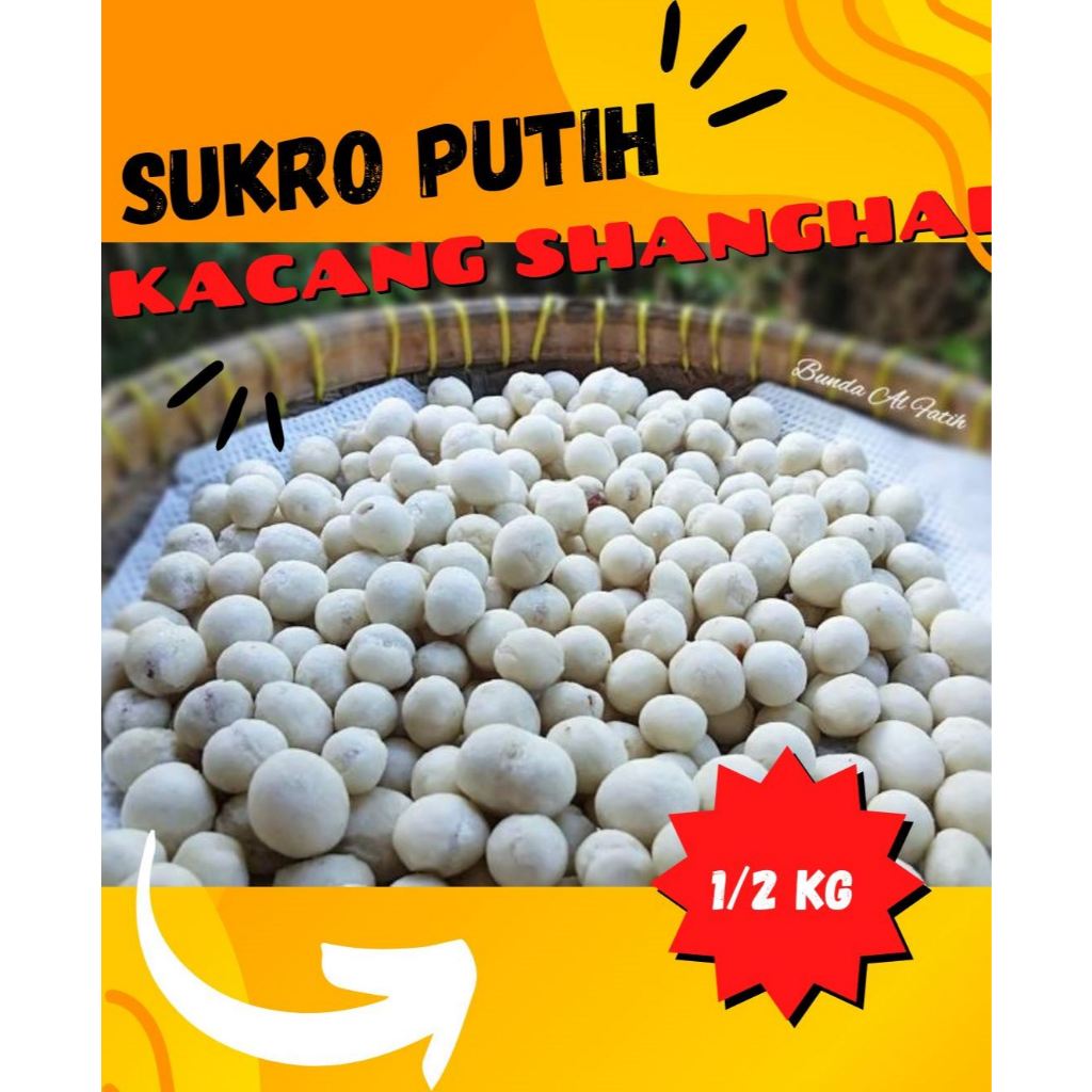 

kacang atom sukro putih renyah kemasan 500 gram