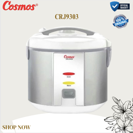 COSMOS RICE COOKER NON STICK CRJ9303 2L/CRJ-9303/CRJ 9303/CRJ-9303/CRJ 9303/ORIGINAL GARANSI RESMI