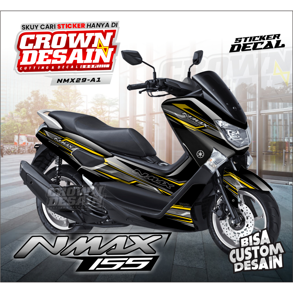 STICKER DECAL FULL BLOK NMAX GOLD EDITION - STRIPING NMAX 155 OLD FULL BODY - KODE NMX