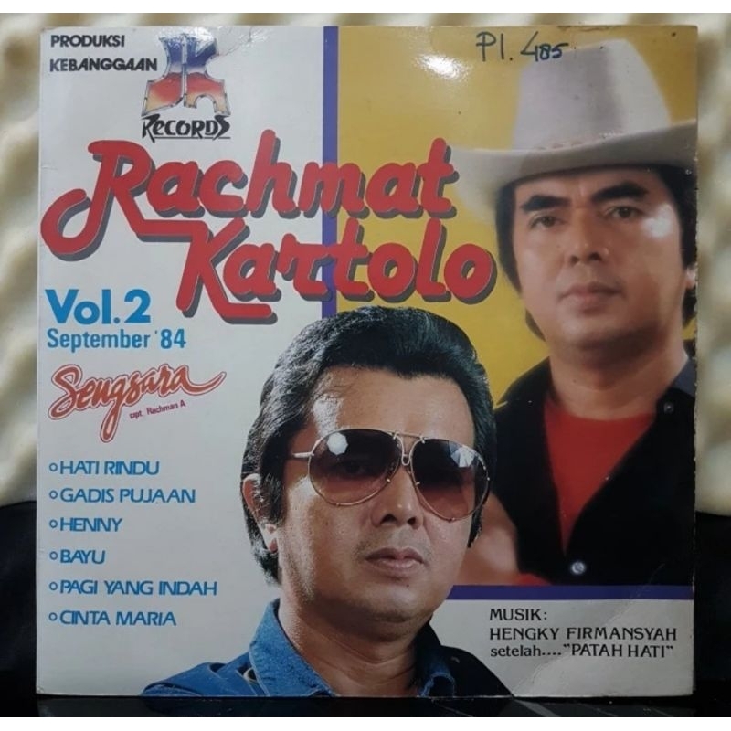 Vinyl Piringan Hitam 12 inch Rachmat Kartolo Vol. 2 JK Records