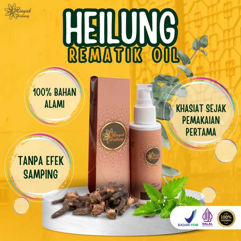 Heilung Oil Original 50ml Terapi Asam Lambung, Gerd, Rematik, Vertigo, Pegal Linu, Asma, Anxiety