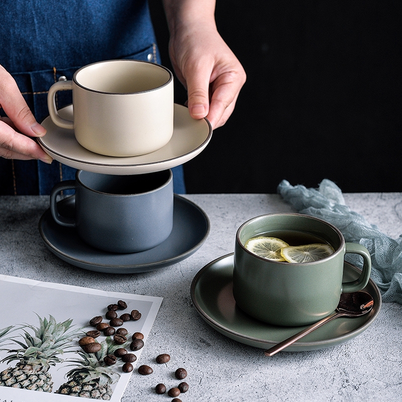 Gelas Kopi Estetik Wash Coffee Cup dan Saucer Set EB DINING