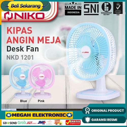 Kipas Angin Meja Niko 12 Inch NKD 1201 - Kipas Meja Desk Fan 12" Kipas Duduk PROMO