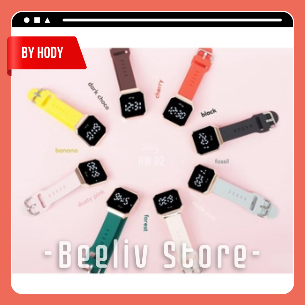 Jam Tangan Hody Watch HW-02 Layar Sentuh Digital Wanita Premium Original