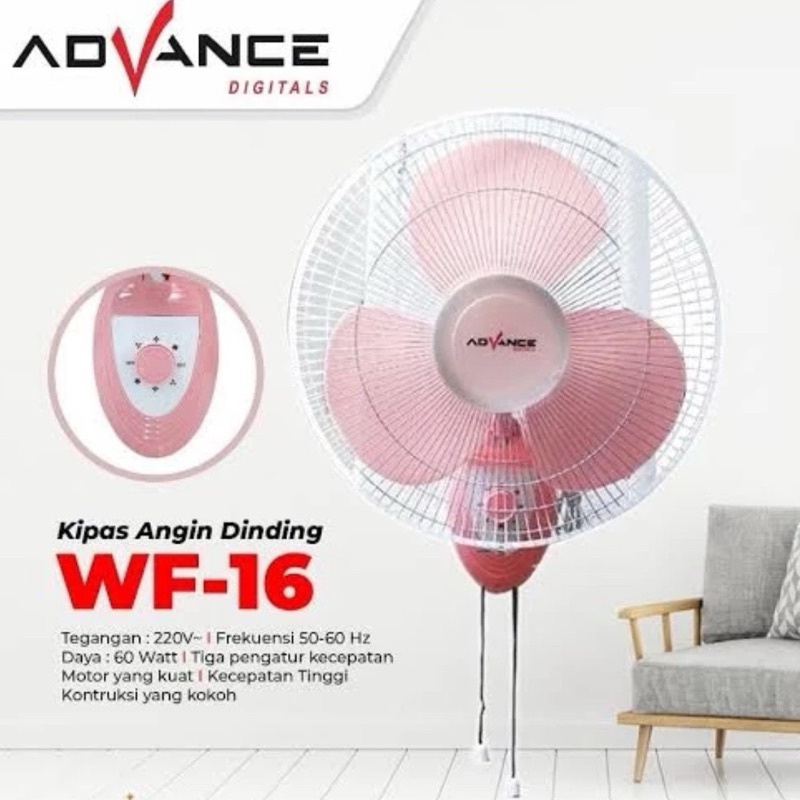 ADVANCE WALLFAN 16 INCH - KIPAS ANGIN DINDING ADVANCE 16 INCH - WALLFAN ADVANCE 16 INCH - KIPAS ANGI