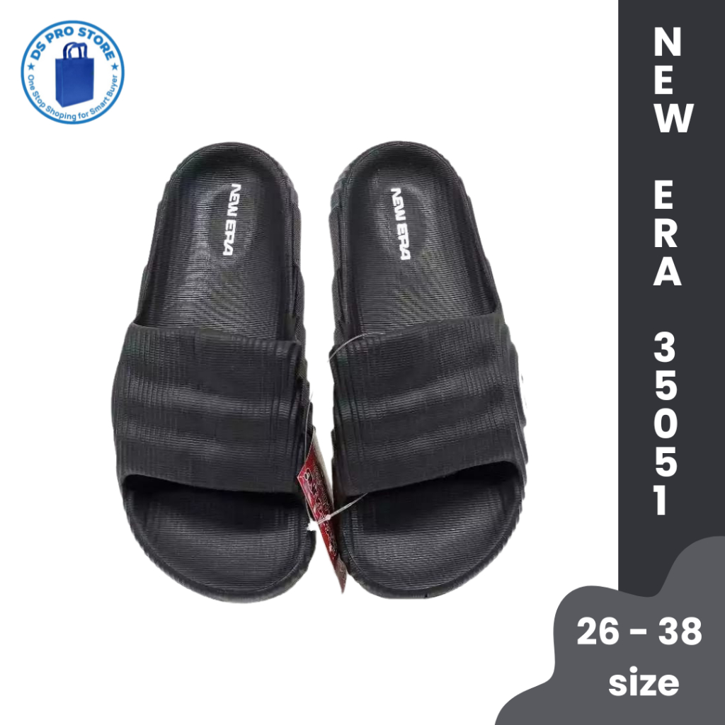 SANDAL NEW ERA E-35051 I SANDAL PRIA KARET I Sandal slide slop polos l Sandal Karet anak laki laki