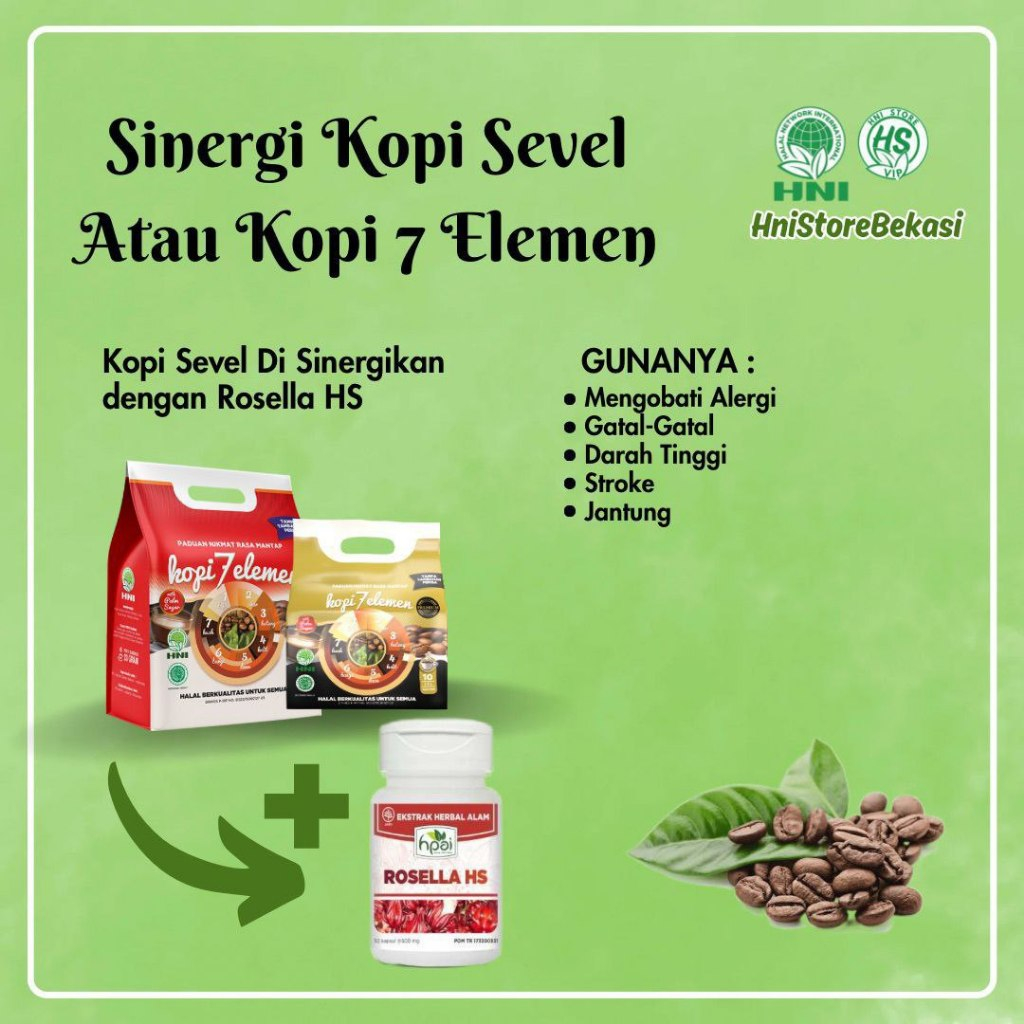 

Kopi Sevel disinergikan dengan Herba Rosella
