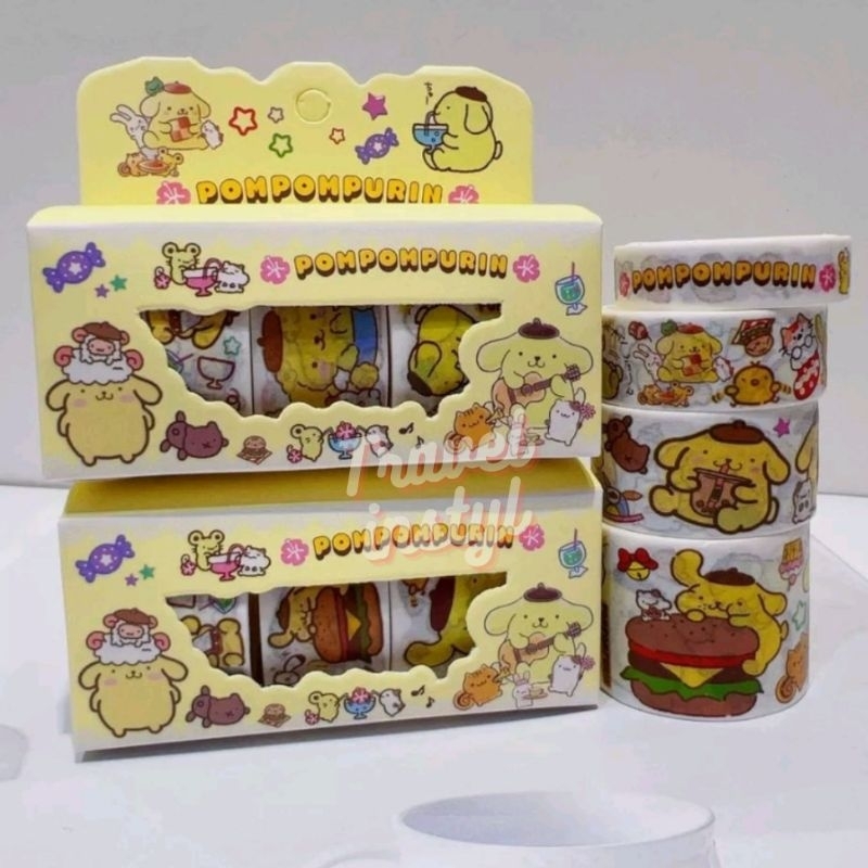 

Washi Tape Sanrio - Washi Tape Pompourin - Washi Tape Kuromi- Selotip Lucu