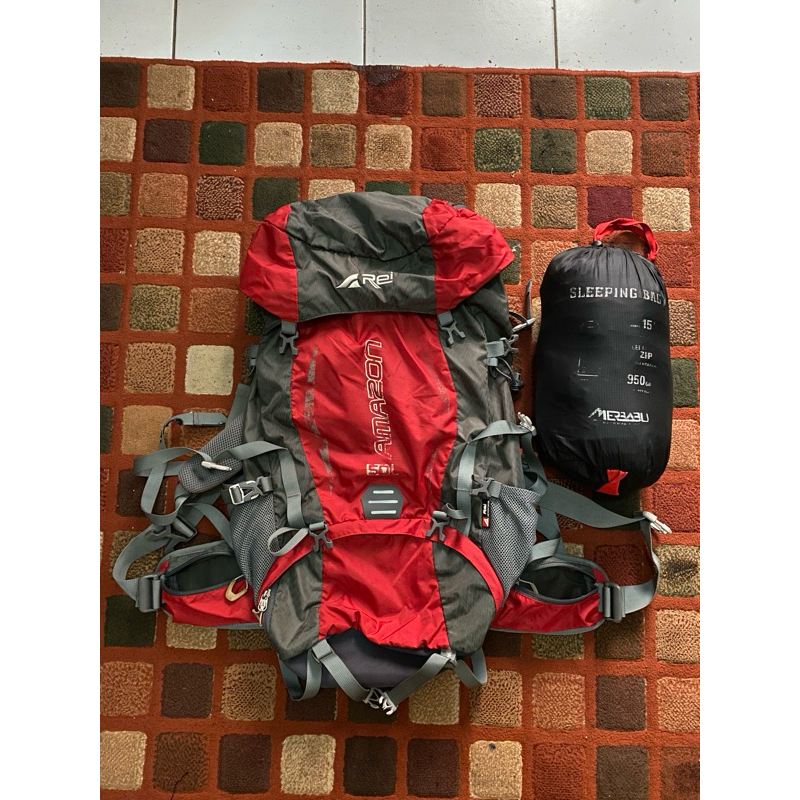 Tas Carier Arei / Gunung Amazon 50L + SB