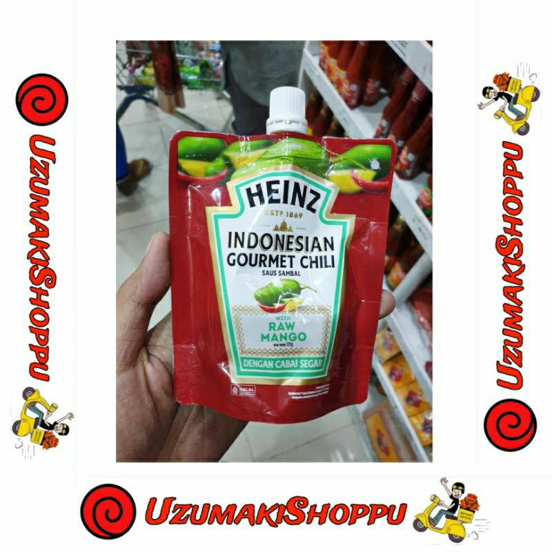 

1 PCS HEINZ INDONESIAN GOURMET CHILI 125gr Raw Mango Saus Sambal