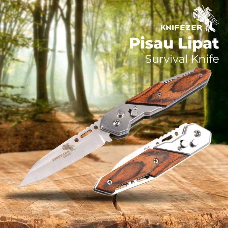 KNIFEZER pisau lipat camping,pisau dapur