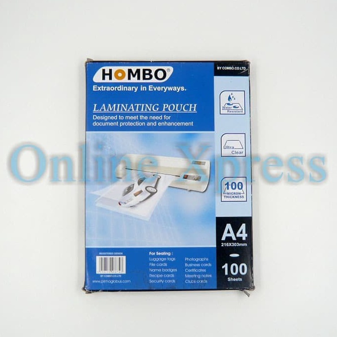 

KODE L29D Laminating Film Ukuran A4 Hombo