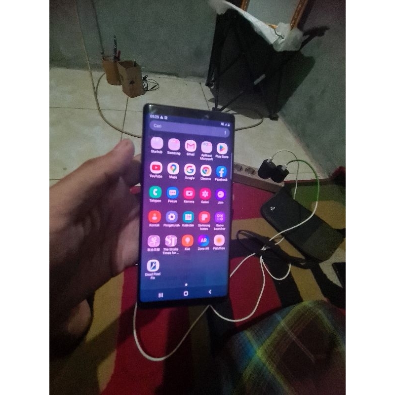 lcd samsung note 9 retak pojok aod sadow