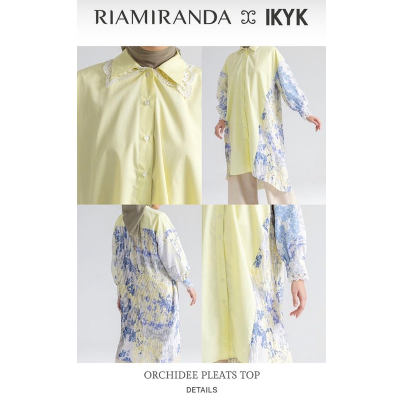 ORCHIDEE PLEATS TOP RIA MIRANDA X IKYK, NEW ORIGINAL WITH TAG