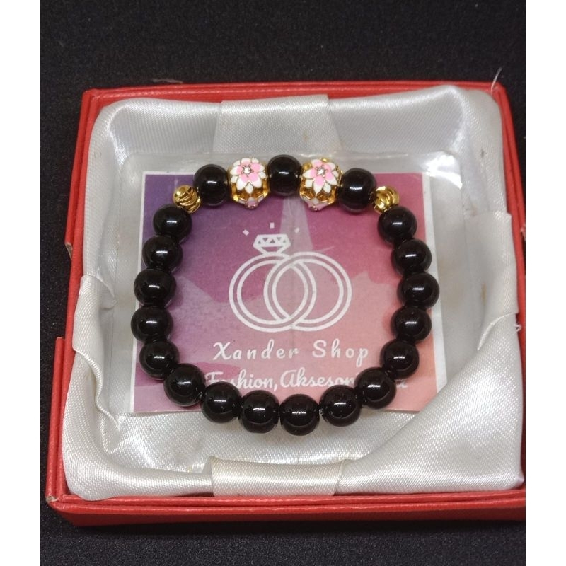 GELANG GIOK HITAM ASLI BUNGA