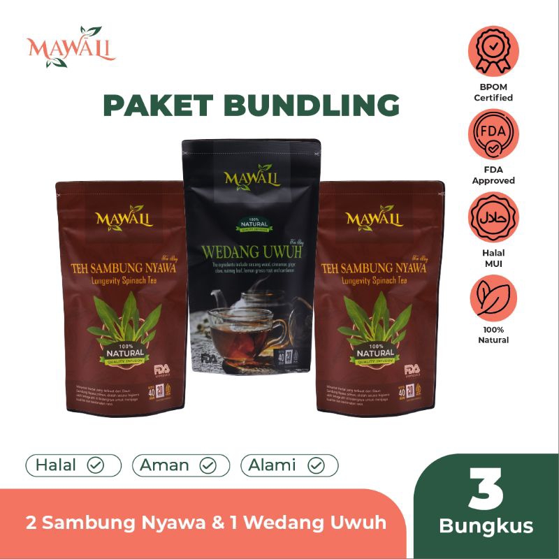 

3bungkus paket sehat sambung nyawa + wedang uwuh Mawali