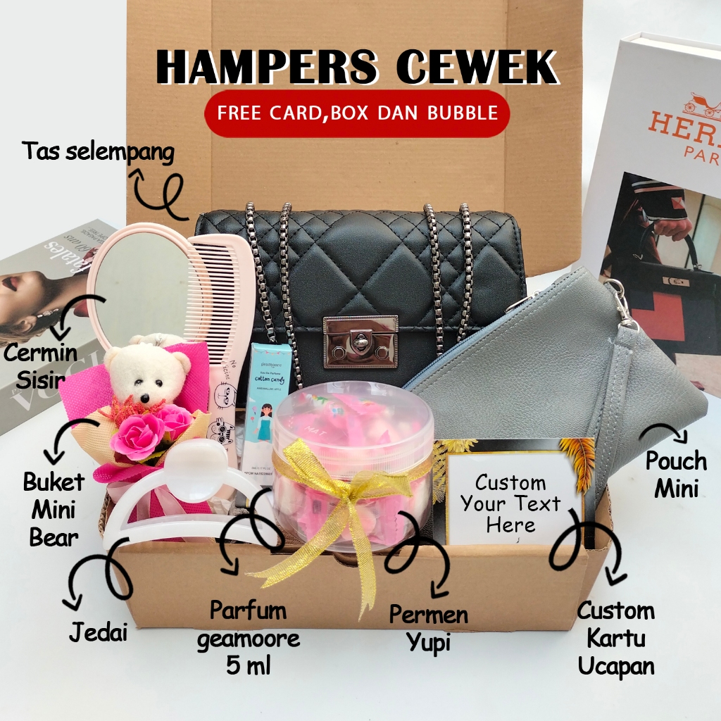 

Set hadiah ulang tahun anniversary hampers pernikahan tas wanita kado cewek valentine gift wisuda