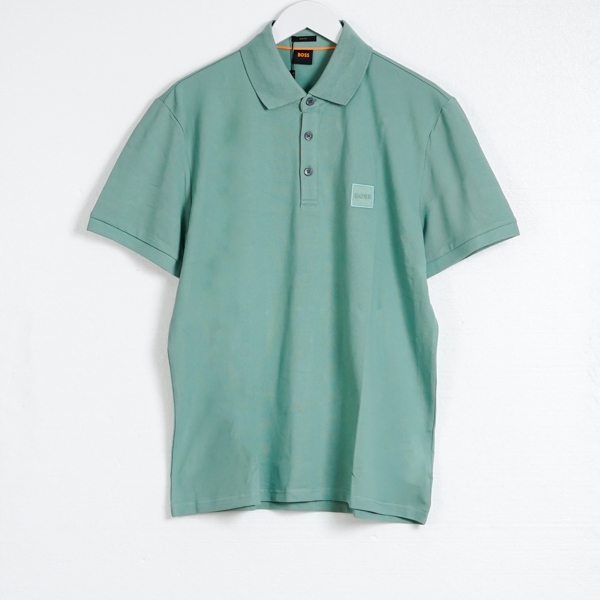 KAOS HUGO BOSS SQUARE POCKET SAGE GREEN POLO 100% ORIGINAL