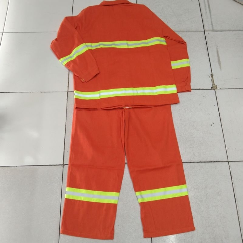 Baju Damkar Pemadam Kebakaran Anti Api Setelan