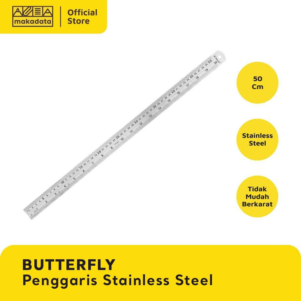 

PENGGARIS / GARISAN BUTTERFLY 50CM BESI MURAH
