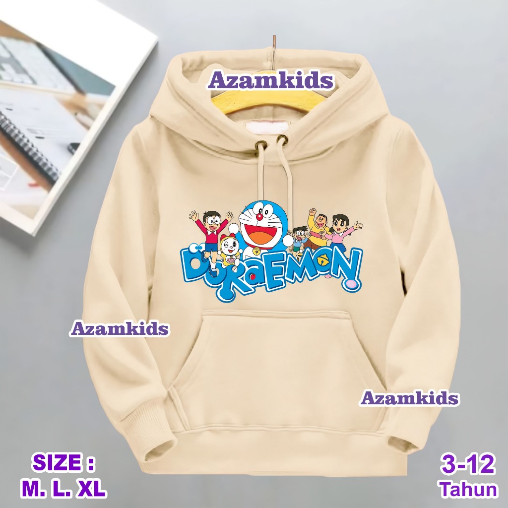 HOODIE ANAK UMUR 2 3 4  5 6 7 8 9  10 11 12 TAHUN DORAEMON TERBARU || HOODIE ANAK PEREMPUAN DAN LAKI
