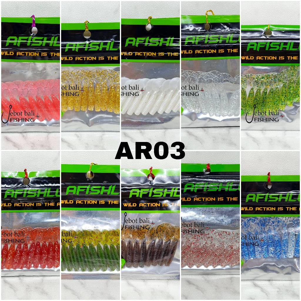 Softlure Afishlure AR03 Ekor Sabit - Umpan Pancing Casting Ajing